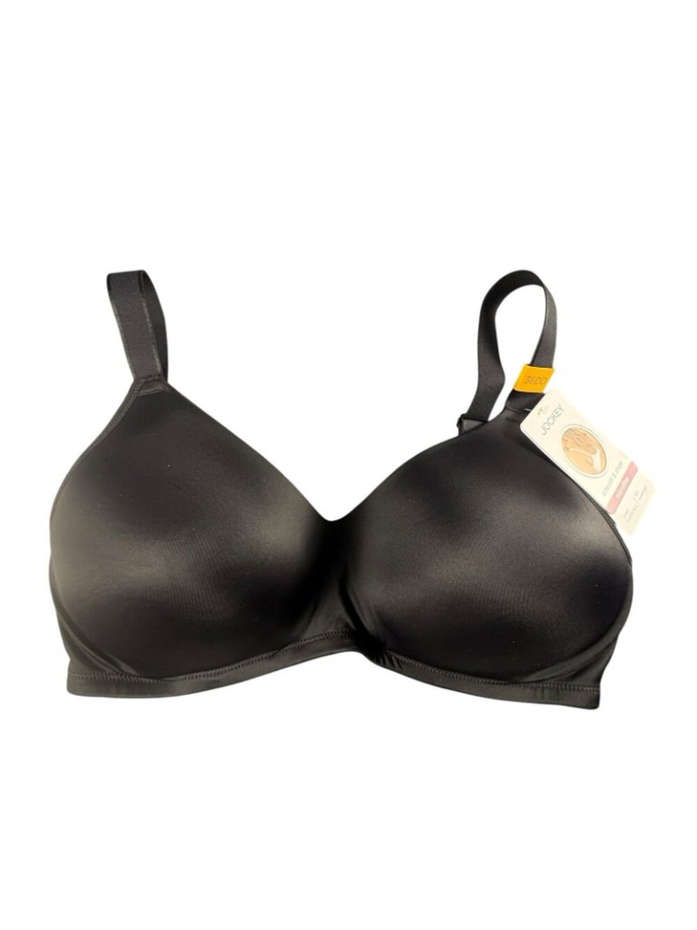 Jockey Smooth & Sleek Microfiber T-Shirt Bra Lot 2 Black Beige 36DD NWT - Picture 6 of 14